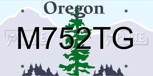 M752TG Oregon License Plate