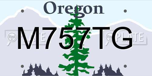 M757TG Oregon License Plate