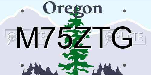 M75ZTG Oregon License Plate