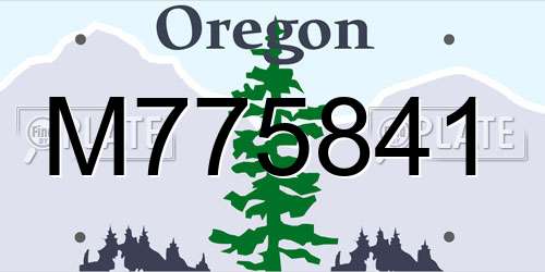 M775841 Oregon License Plate