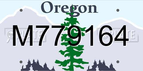 M779164 Oregon License Plate
