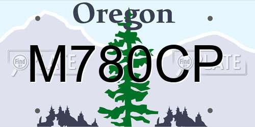 M780CP Oregon License Plate