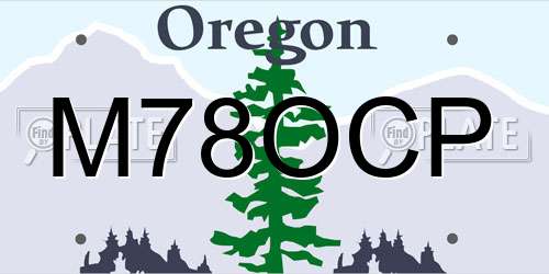 M78OCP Oregon License Plate
