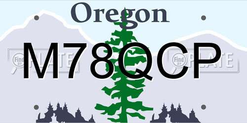 M78QCP Oregon License Plate