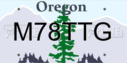 M78TTG Oregon License Plate