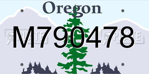 M790478 Oregon License Plate