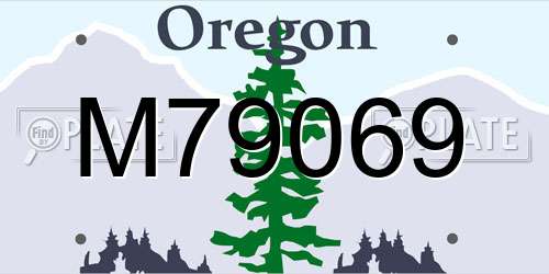 M79069 Oregon License Plate