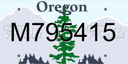 M795415 Oregon License Plate