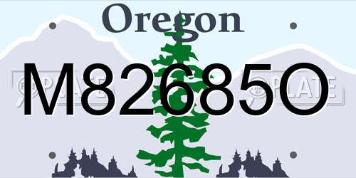 M82685O Oregon License Plate
