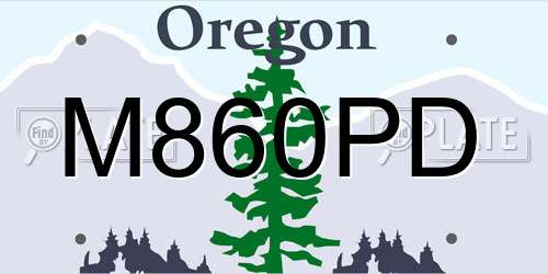 M860PD Oregon License Plate