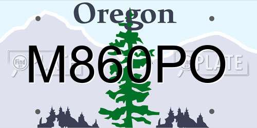 M860PO Oregon License Plate