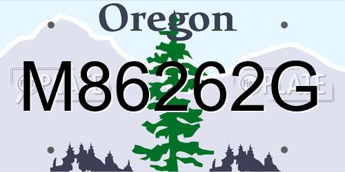 M86262G Oregon License Plate