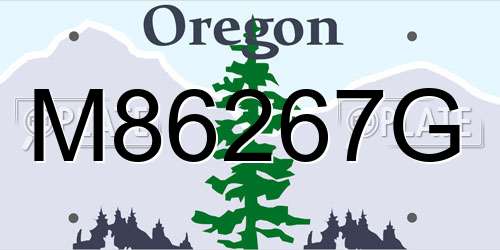 M86267G Oregon License Plate