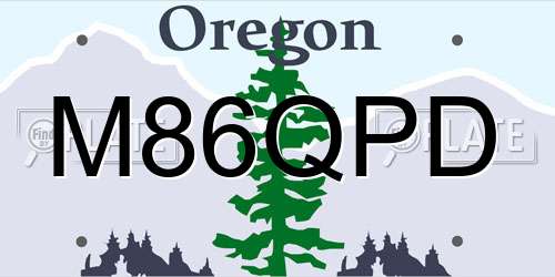 M86QPD Oregon License Plate