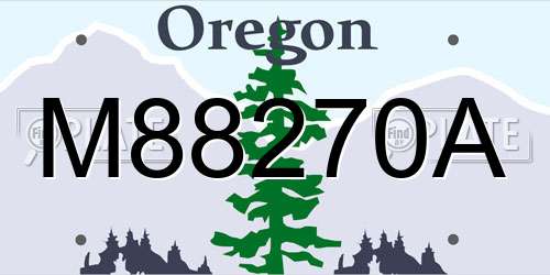M88270A Oregon License Plate