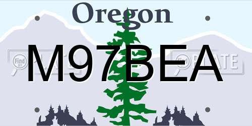 M97BEA Oregon License Plate
