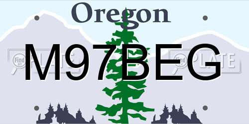 M97BEG Oregon License Plate