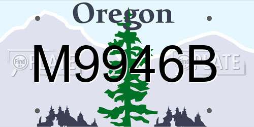 M9946B Oregon License Plate