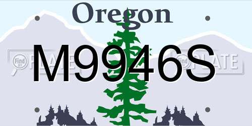 M9946S Oregon License Plate