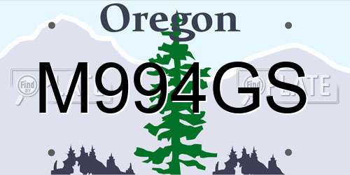 M994GS Oregon License Plate