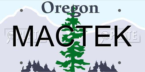 MACTEK Oregon License Plate