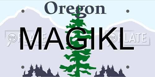 MAGIKL Oregon License Plate