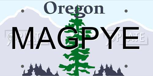 MAGPYE Oregon License Plate