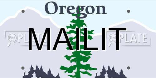 MAILIT Oregon License Plate