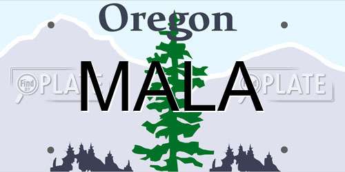 MALA Oregon License Plate