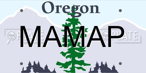 MAMAP Oregon License Plate