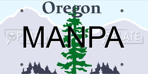 MANPA Oregon License Plate