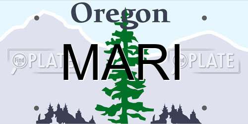 MARI Oregon License Plate