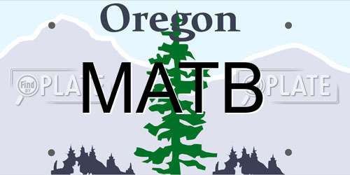 MATB Oregon License Plate