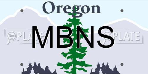 MBNS Oregon License Plate