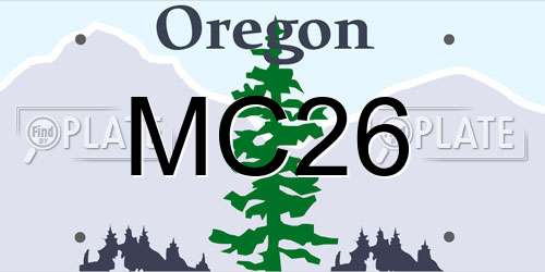MC26 Oregon License Plate