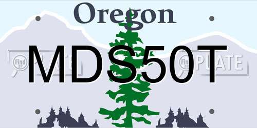 MDS50T Oregon License Plate