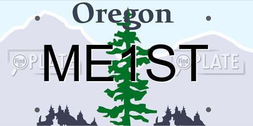 ME1ST Oregon License Plate