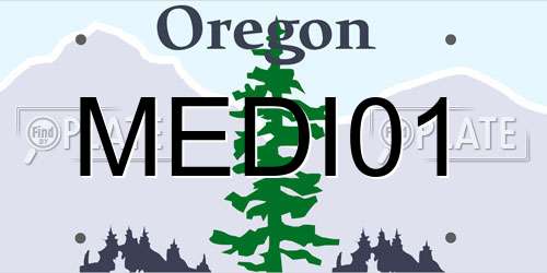 MEDI01 Oregon License Plate