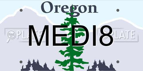 MEDI8 Oregon License Plate