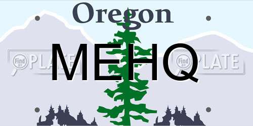 MEHQ Oregon License Plate