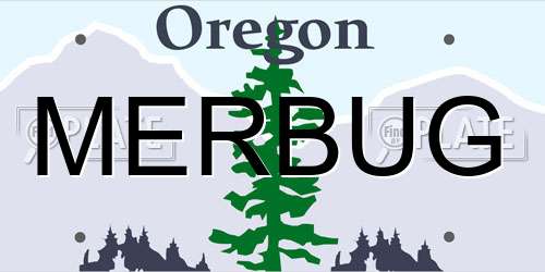 MERBUG Oregon License Plate