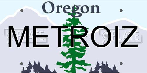 METROIZ Oregon License Plate