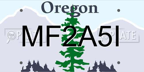 MF2A5I Oregon License Plate