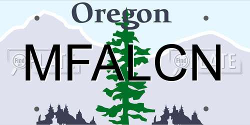 MFALCN Oregon License Plate
