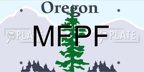 MFPF Oregon License Plate