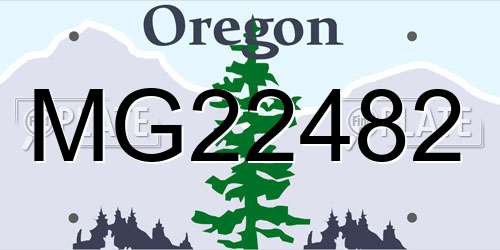 MG22482 Oregon License Plate