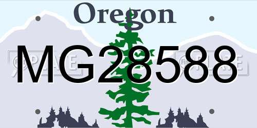 MG28588 Oregon License Plate