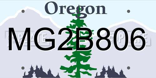 MG2B806 Oregon License Plate