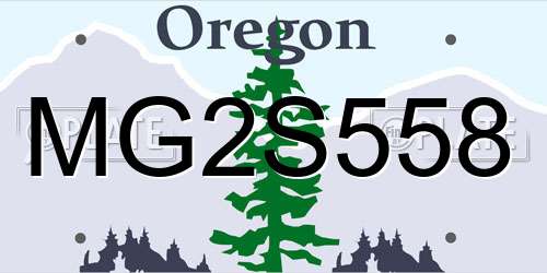 MG2S558 Oregon License Plate