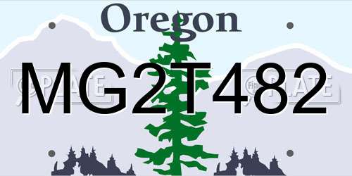 MG2T482 Oregon License Plate